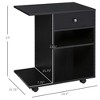 Mobile Printer Stand, Rolling File Cabinet Cart with Wheels, Adjustable Shelf, Drawer and CPU Stand - 3 of 4