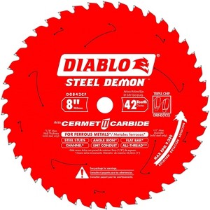 Diablo D0842CF 8" x 42-Teeth Steel Demon™ Cermet II Saw Blade for Thick Metal - 1 of 3