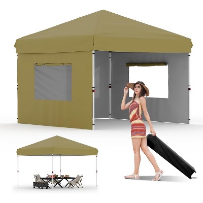 Pop Up Canopy Tent, Heavy Duty Outdoor Canopy W/ Removable Sidewall, Portable Tent Gazebo, Instant Tent Shelter for Parties, Events, & Vendors