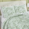 Collections Etc Jacquard Textured Leaf Design Pillow Sham - 2 of 3
