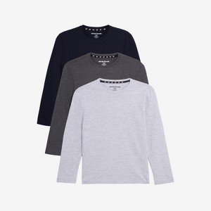 X RAY 3 Pack Kids And Boys 100% Cotton Long Sleeve Crewneck T-Shirts - 1 of 4