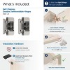 Amerock Double Demountable Hinges for 3/8" Inset Cabinet Doors – Set of 2 - 4 of 4