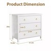 Acekool Drawer Dresser for Bedroom, Modern Wooden Chest with Wide Storage Drawers – White - 2 of 4