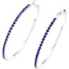 Sparkly Crystal Hoop Earrings for Women, Bling Round Circle Wedding Jewelry - 4 of 4