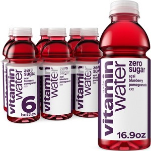 vitaminwater zero xxx açai- blueberry- pomegranate - 6pk/16.9 fl oz Bottles - 1 of 4