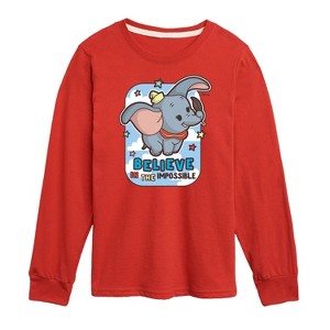 Boys' - Disney - Believe In The Impossible Long Sleeve Graphic T-Shirt - 1 of 4