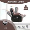 Faux Leather Power Lift Lounge Chair with Heat and Vibration Massage for Elderly with USB Port and Remote Control - 3 of 4