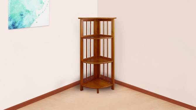 4 Shelf Corner Folding Bookcase - Flora Home, 2 of 8, play video