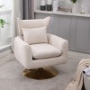 Classic Mid-Century 360-Degree Accent Chair Swivel, Accent Chairs Modern, Swivel Chairs With Upholstery, Swivel Chairs Accent-Cuddlewood - 3 of 4