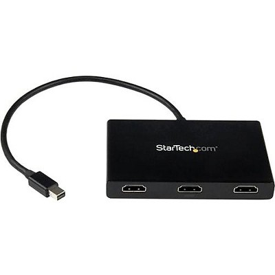 StarTech MSTMDP123HD Mini DisplayPort to 3x HDMI Multi Stream Transport Hub BK