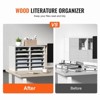 VEVOR Literature Organizers, 12 Compartments Office Mailbox with Adjustable Shelves, Wood Literature Sorter 20.4x12x16.1 inches, EPA Certified - 3 of 4