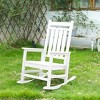 KTMBDW Oversized Patio Rocking Chair with Wood-Texture, Outdoor Rocking Chairs Porch Rocker for Adults - 3 of 4