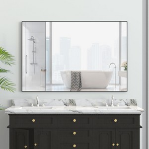 NicBex Bathroom Mirror,Decorative Wall Mirrors for Bathroom,Living Room,Bedroom,Vanity Mirror with Aluminum Frame,Horizontal/Vertical - 1 of 4