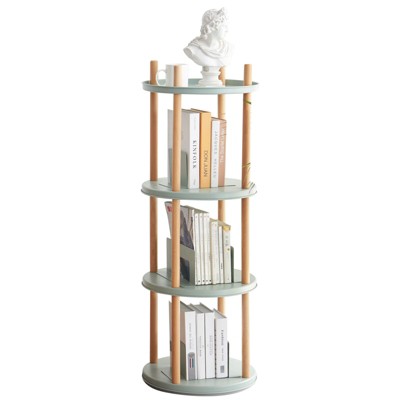 NicBex Rotating Bookshelf with Acrylic Plate Bookcases for Living Room Home Office