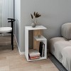 Syemin End Tables Coffee Table, Side Table, Night Stand, Bedside Table with Open Storage, Coffee Tables for Living Room, White, 11.8"*15.7"*24.9" - 2 of 4