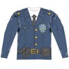 Men's New York City Police Uniform (Front Back Print) Long Sleeve Costume T-Shirt - 2 of 4