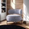 GDFStudio Velie Modern Swivel Accent Chair with Curved Backrest and Metal Legs - 2 of 4