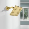 Cobbe Brushed Gold Rain Shower Faucet with 6-Inch Square Shower Head and Bathtub Faucet Wall-Mounted Shower and Bathtub Faucet Set Include Valve - 2 of 4