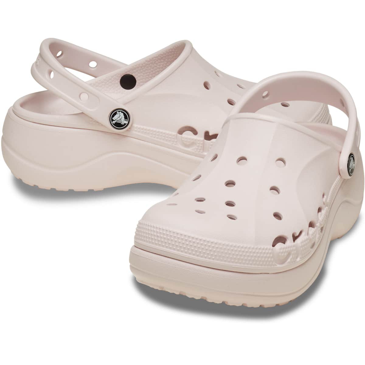 Женские сабо Crocs Women's Baya Clogs Platform Shoes, Barely Pink, W10 — фото 2
