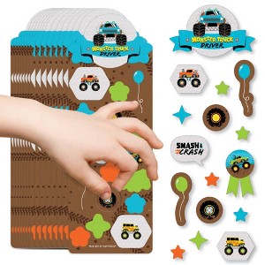 Big Dot of Happiness Smash and Crash - Monster Truck - Boy Birthday Party Favor Kids Stickers - 16 Sheets - 256 Stickers - 1 of 4