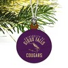 University of Sioux Falls Cougars Logo Mini Small Tiny Wood Christmas Tree Holiday Ornament - 3 of 4