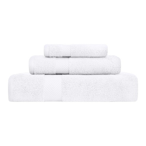 Ultra Soft Cotton 6-Piece Towel Set Double Honeycomb Border 10 Colors Blue