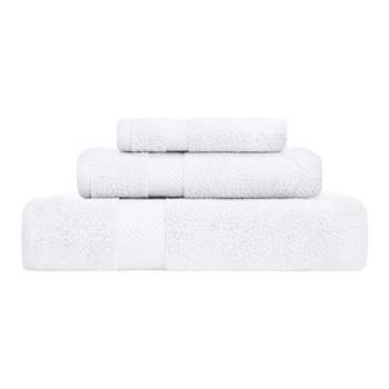 Contemporary Quick-Drying Zero-Twist Cotton 3-Piece Towel Set by Blue Nile Mills