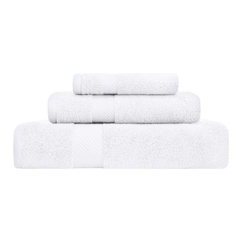 Contemporary Quick-Drying Zero-Twist Cotton 3-Piece Towel Set by Blue Nile Mills, 1 of 5