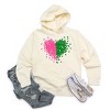 Simply Sage Market Women's Graphic Hoodie Pink and Green Heart - 2 of 2