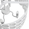 SEVOBAL Ceiling Light Transitional Chandeliers Dining Ceiling Mount Light Fixture Mid Century Hanging Lamp Bedrooms Kitchen, White, 17.5"*17.5"*12.6" - 4 of 4