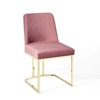 Modway Amplify Sled Base Performance Velvet Dining Chairs - Set of 2 - 2 of 4