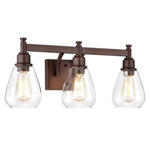 Chloe Lighting Hudson Transitional 3 Light Oil Rubbed Bronze Bath Vanity Fixture 23" Wide - 1 of 4