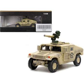 M1046 HUMVEE Tow Missile Carrier Desert Camouflage "Military Miniature" Series 1/64 Diecast Model by Panzerkampf