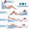 LISM 12 Inch Memory Foam Bed Wedge Pillow with Washable Cover - 3 of 4
