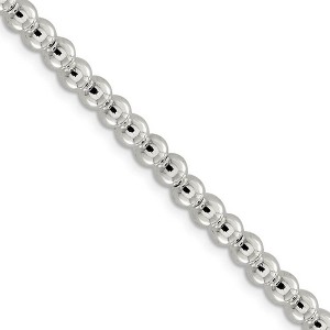 Black Bow Jewelry 5mm, Sterling Silver, Beaded Box Chain Necklace - 1 of 4