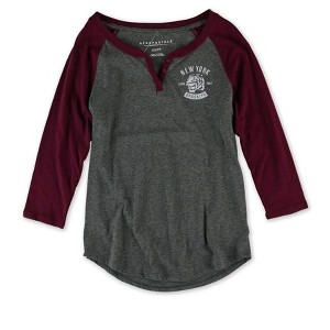 Aeropostale Womens Brooklyn Tiger Henley Shirt - 1 of 1