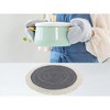 REGALWOVEN Round Rattan Indoor Outdoor Wipe Clean Rustic Placemats 15 x 15 Inch 6 Pcs - 4 of 4