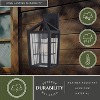 VAXCEL Gage 7-in Black Outdoor Farmhouse Wire Cage Wall Lantern, Dusk to Dawn 1-Light Wall Lamp Sconce with Clear Glass Panels - 3 of 4