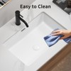 Hrinhom23.8"W Rectangle Undermount Bathroom Sink Under Counter,Modern Kitchen Ceramic Basin Sink Without Faucet - 4 of 4