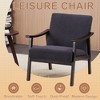 Racxily Medieval Modern Armchair, High Back Upholstered Leisure Chair with Solid Wood Legs for Living Room & Bedroom - 4 of 4