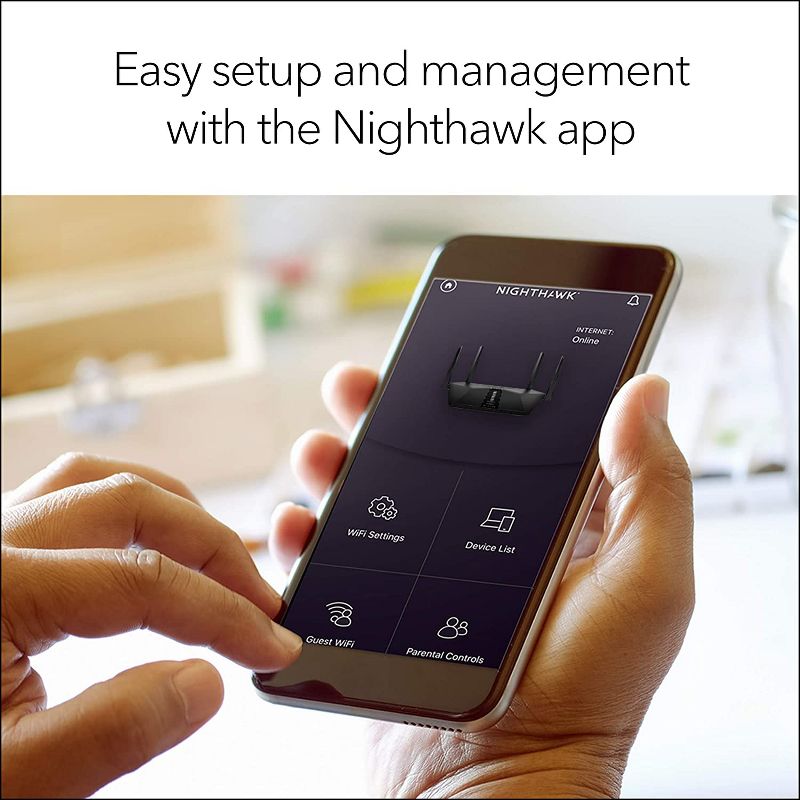 NETGEAR RAX50-100NAR Nighthawk 6-Stream AX5400 WiFi Router Certified Refurbished, 5 of 9