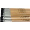 School Smart Black Bristle Paint Brushes, Long Handle, 1/4 Inch, Set of 12 - 2 of 4