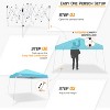 EAGLE PEAK Slant Leg Pop-up Canopy Tent Easy One Person Setup Instant Outdoor Beach Canopy Folding Portable Sports Shelter - 2 of 4