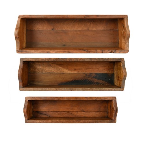 Reclaimed Wooden Boxes, Set of 3