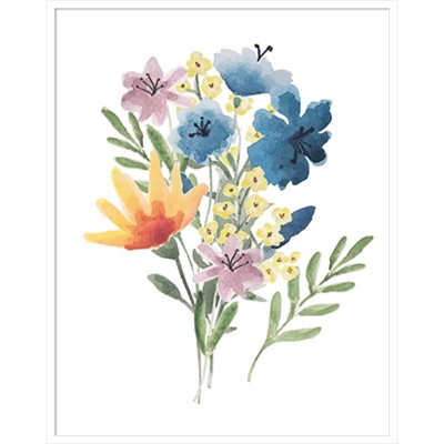 Hartworks Flower Burst I 33"x41" White Framed Graphic Art Print