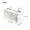 Unique Bargains Bunk Bed Caddy Bedside Hanging Organizer Storage Bag with Hooks 2 Pcs - 2 of 4