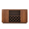 JANSNO 58" Wavy Modern Multi Functional Sideboard Buffet Cabinet with Wine Rack & Glass Holder - 2 of 4
