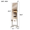 Lyngins 360° Jewelry Cabinet Standing, Jewelry Organizers & Storage with Full Length Mirror, Jewelry Armoire Organizer, Earring Holder Organizer - 3 of 4