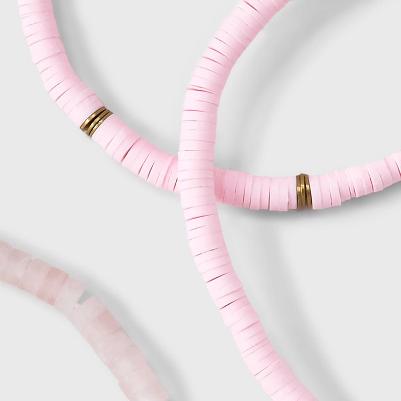 Semi-Precious Heishi Multi-Strand Bracelet Set 3pc - Universal Thread™, 5 of 6