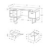 Monarch Specialties Computer Desk Home Office Laptop Left Right Set-Up Storage Drawers 60InchL Work Metal Laminate Black Grey Contemporary Modern - 3 of 4
